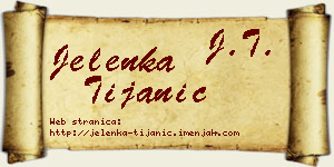 Jelenka Tijanić vizit kartica